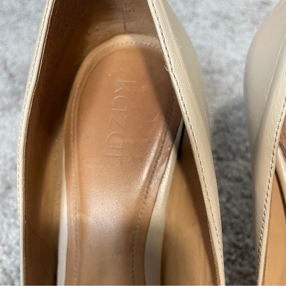 Kazar Women's Beige Leather Stiletto Pumps Size 38.5/US 7.5 - Picture 4 of 11